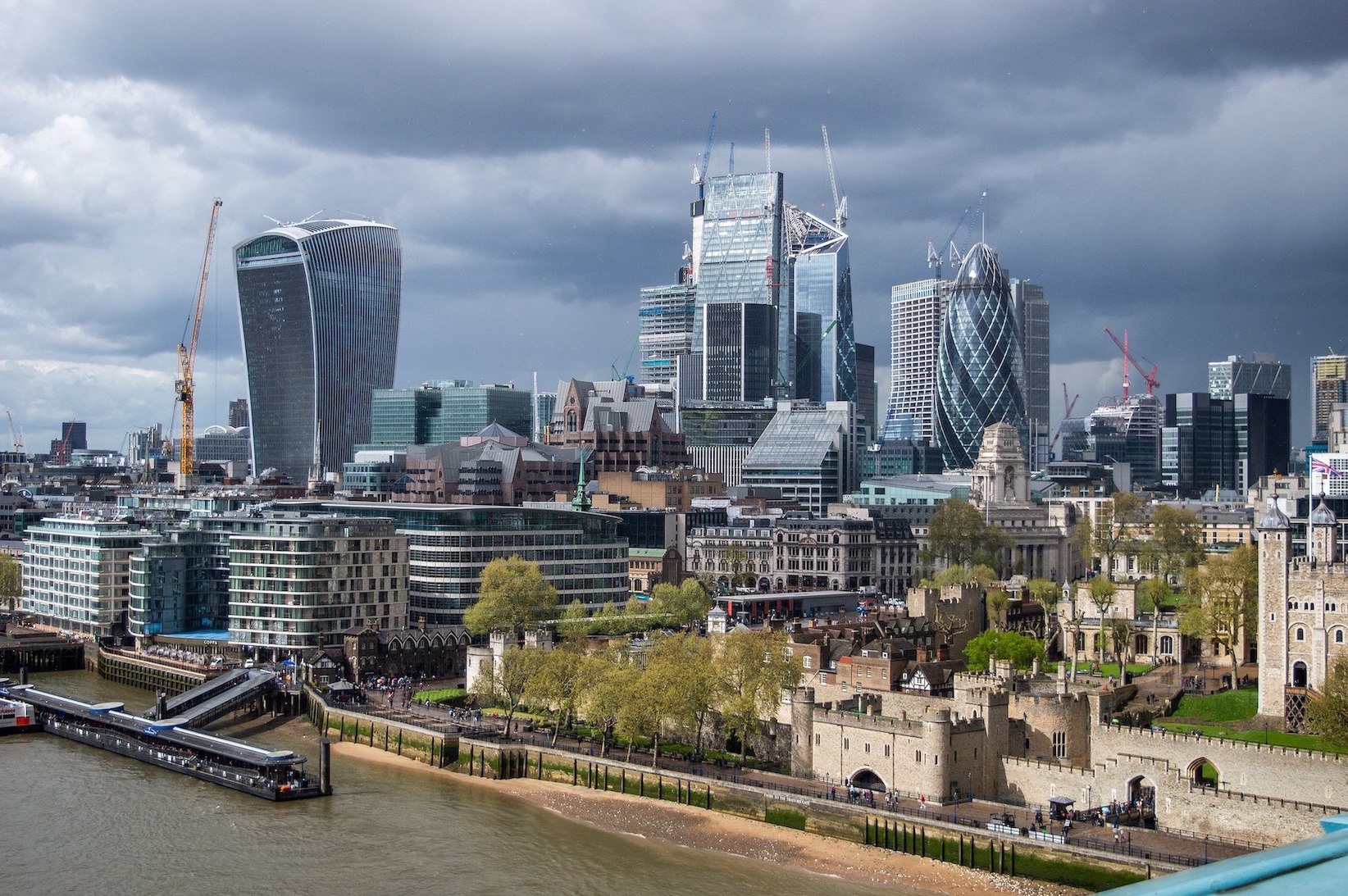 La City de Londres, vue de Tower Bridge