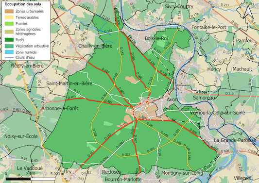 Carte de la forêt de Fontainebleau