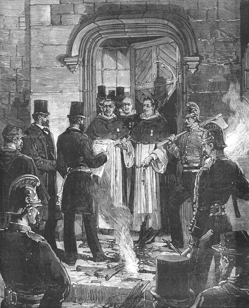 Représentation de l’expulsion des dominicains