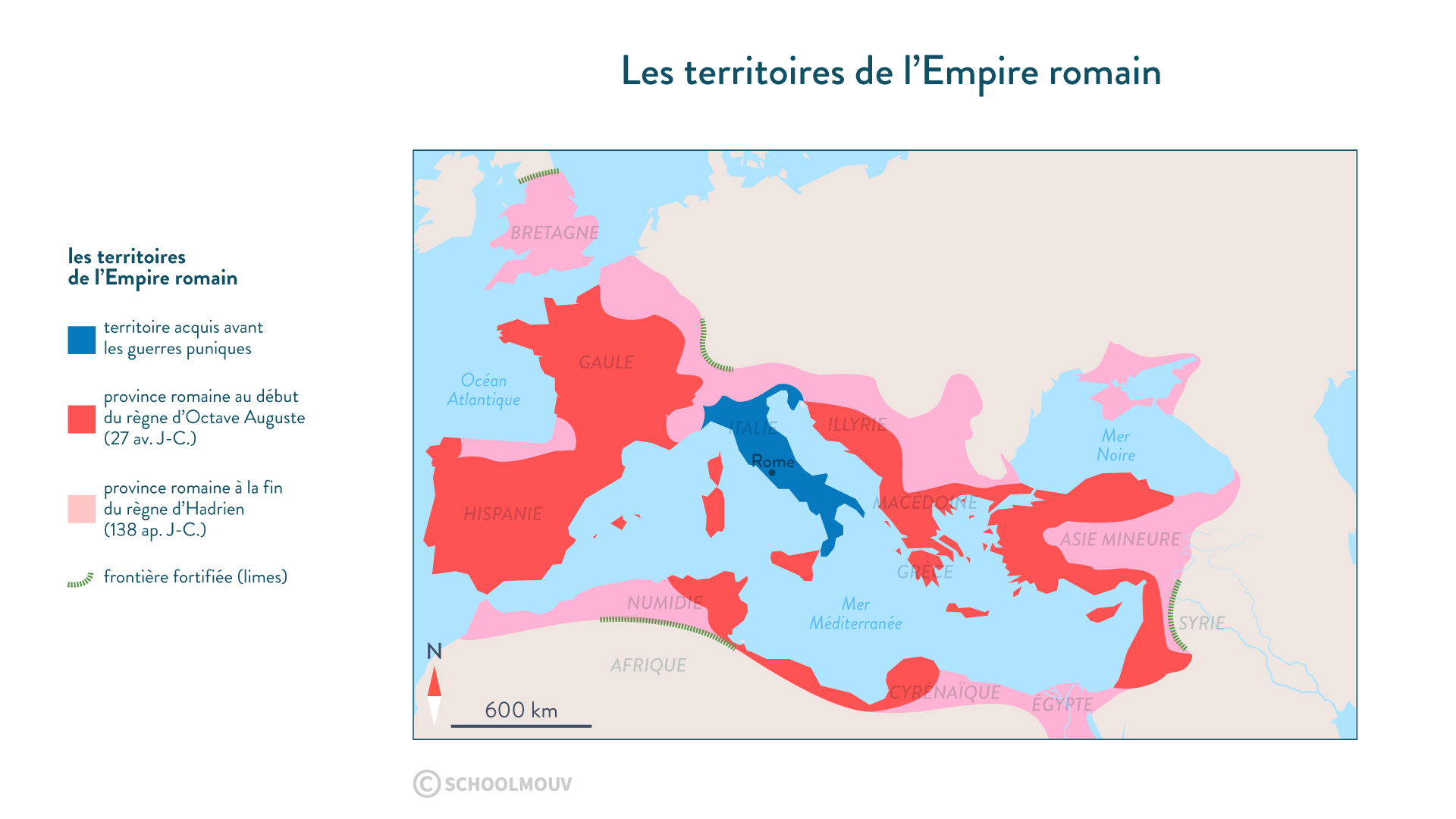 Les territoires de l’Empire romain - histoire - seconde