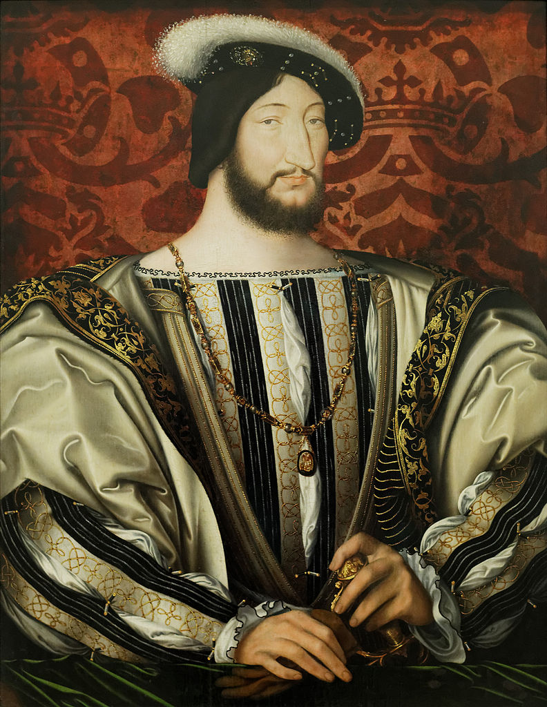 Portrait de François I<sup>er</sup>, roi de France de 1515 à 1547, peint par Jean Clouet, vers 1530