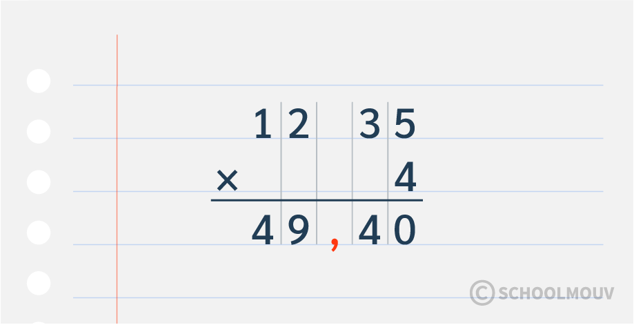 multiplication nombre décimal