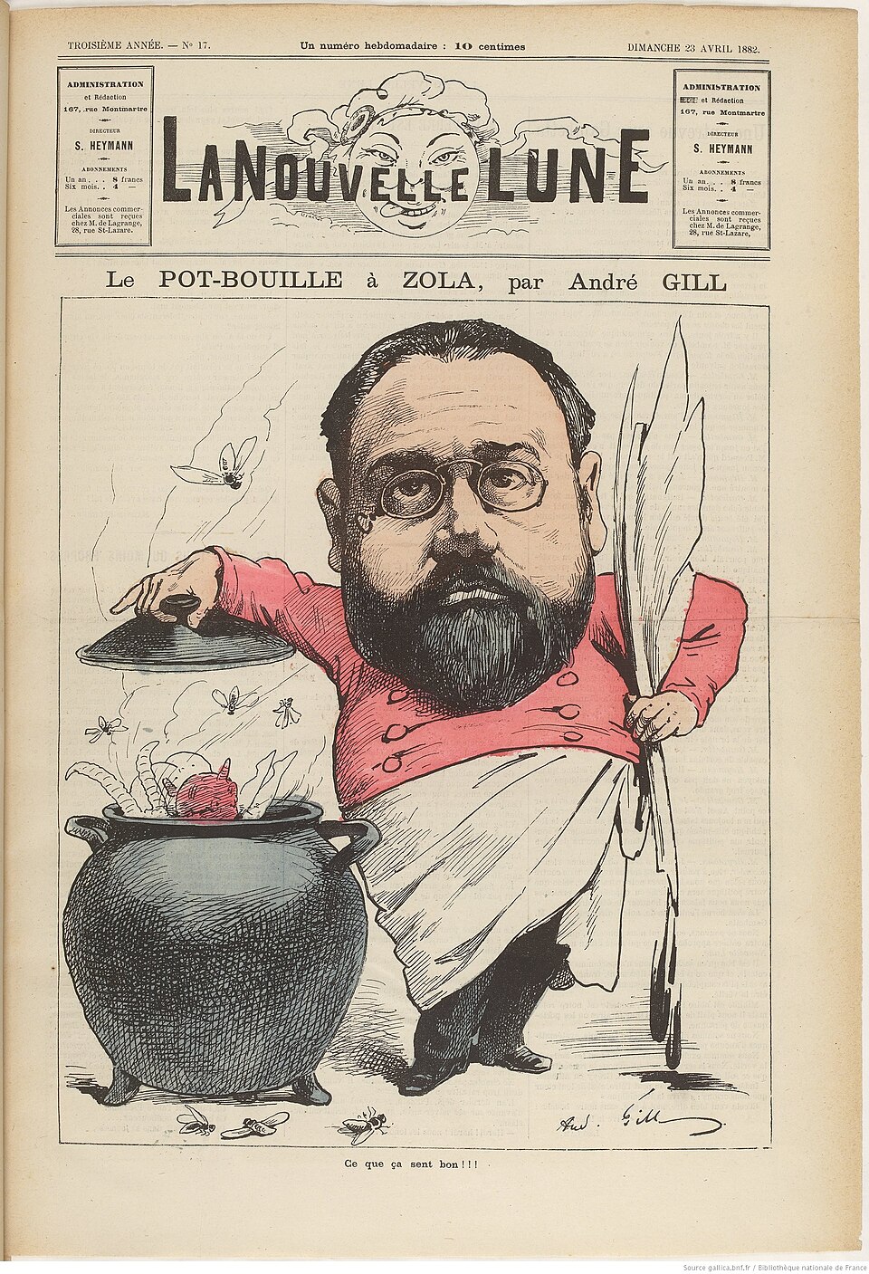 caricature - zola - français - 1re - schoolmouv