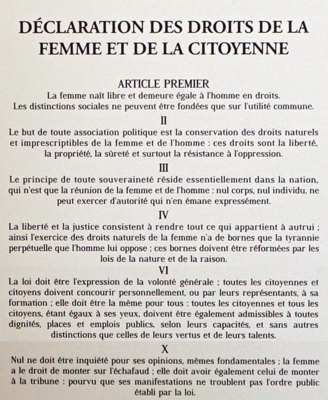 Declaration-droits-femme-citoyenne-Olympe-de-Gouges