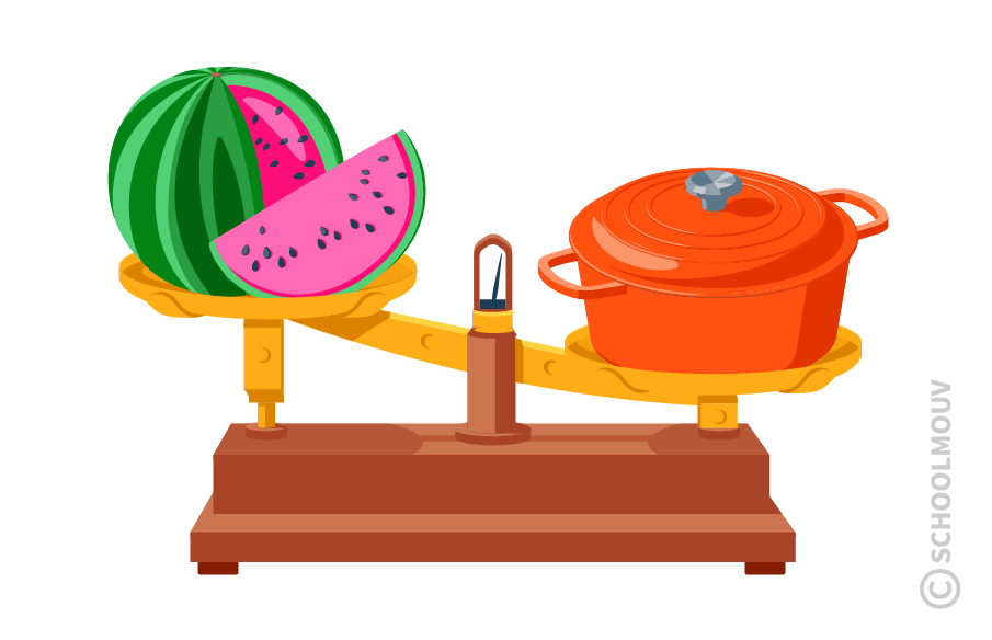 On peut comparer la masse de plusieurs objets grâce à une balance