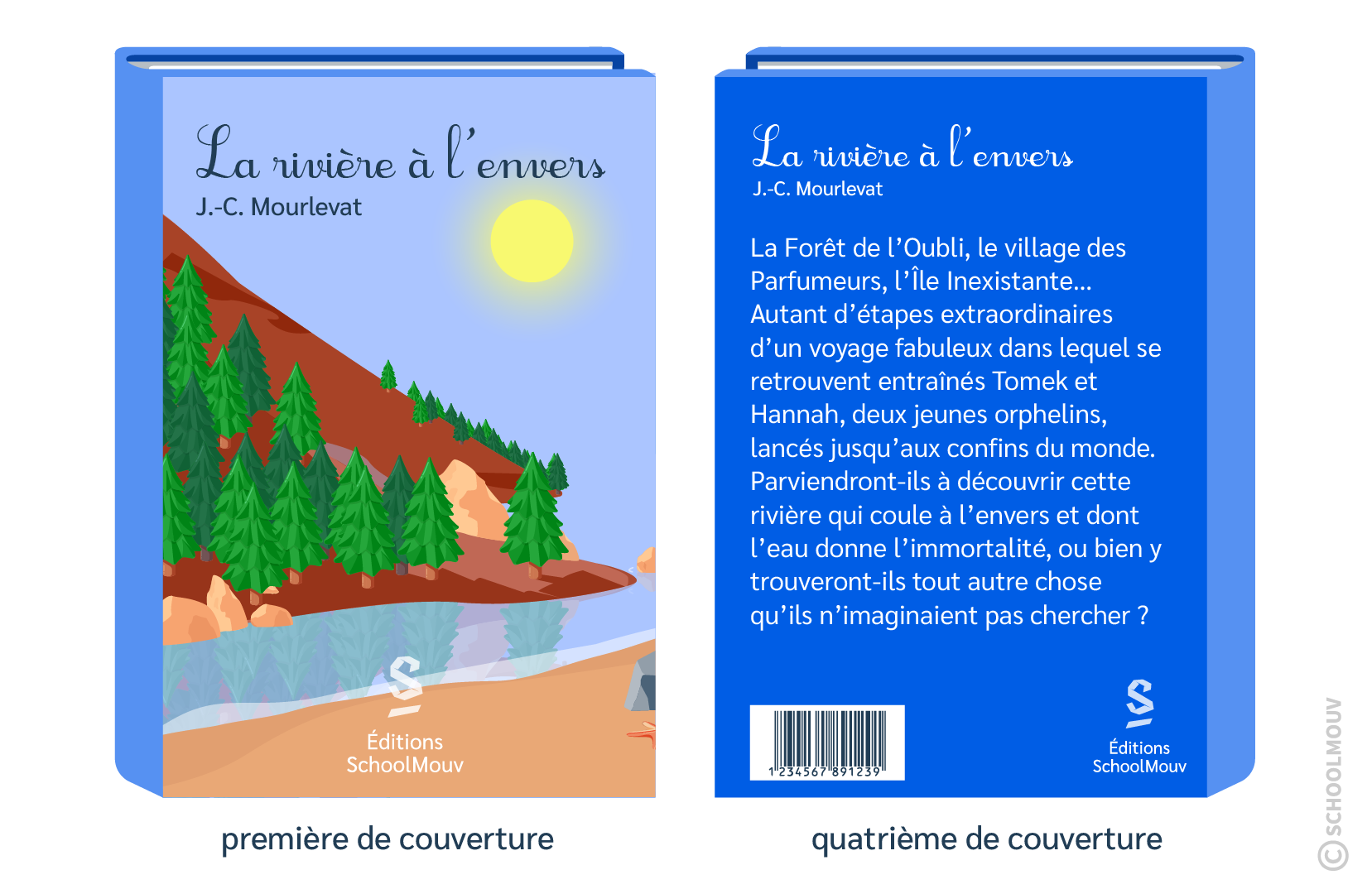 1re et 4e de couverture - La rivière à l’envers - lecture et compréhension - schoolmouv - français CM1