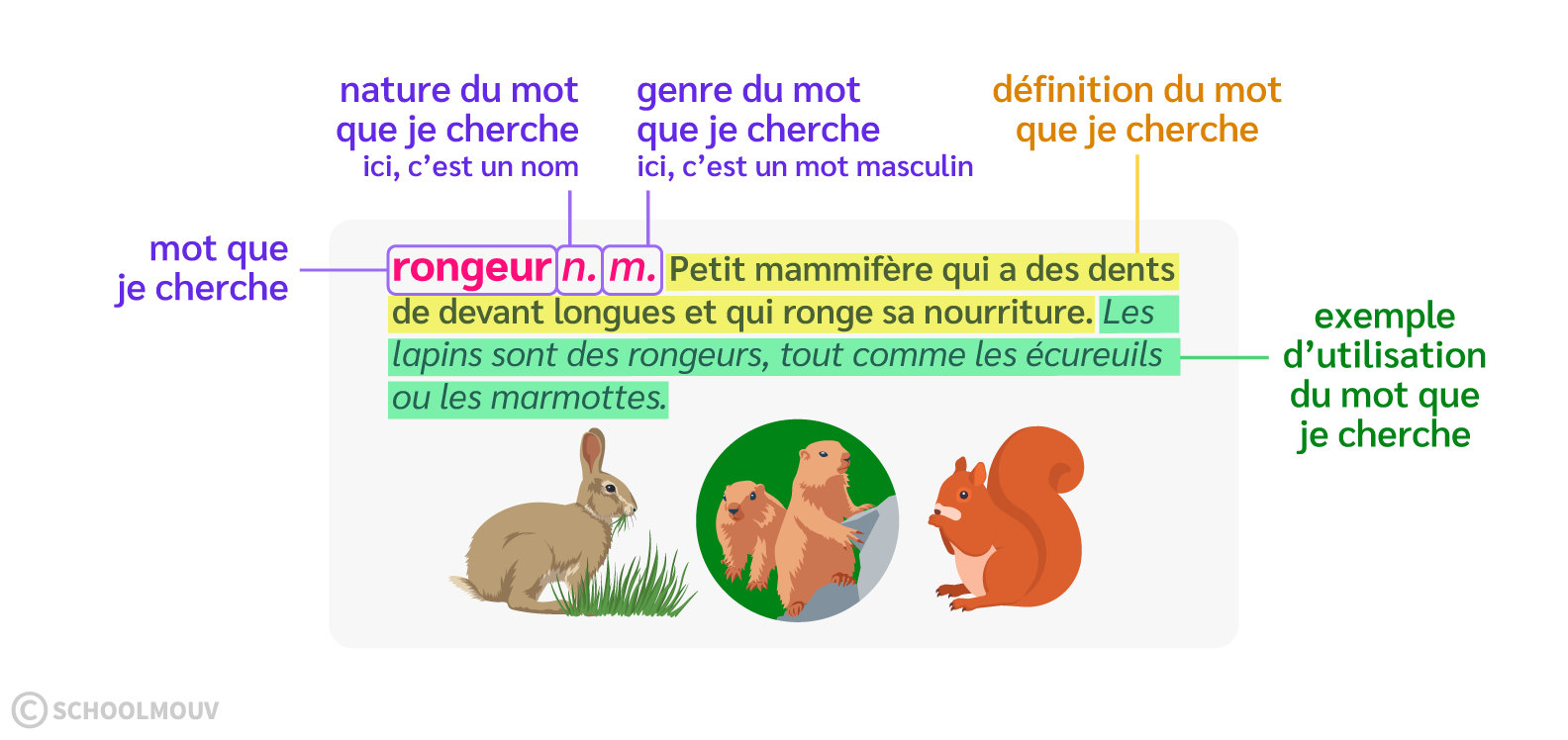 Mot dictionnaire - SchoolMouv - Français CP