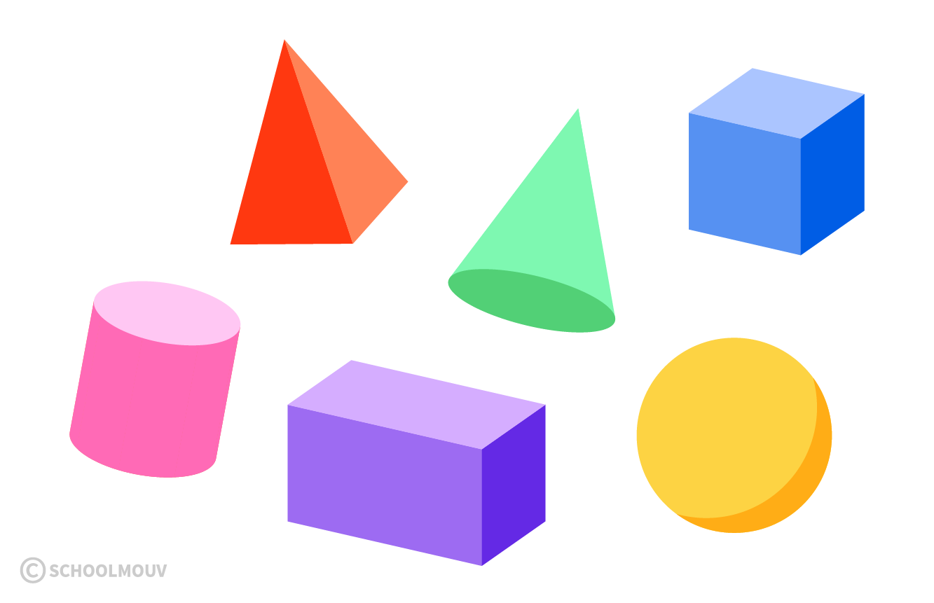 pyramide, cube, cone, cylindre, pave, boule