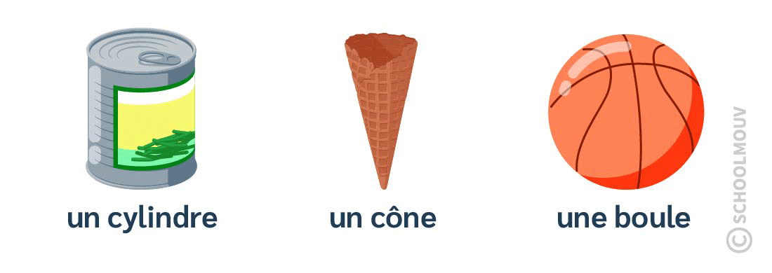 cylindre, cone, boule