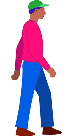 reculer se déplacer dans espace CP maths