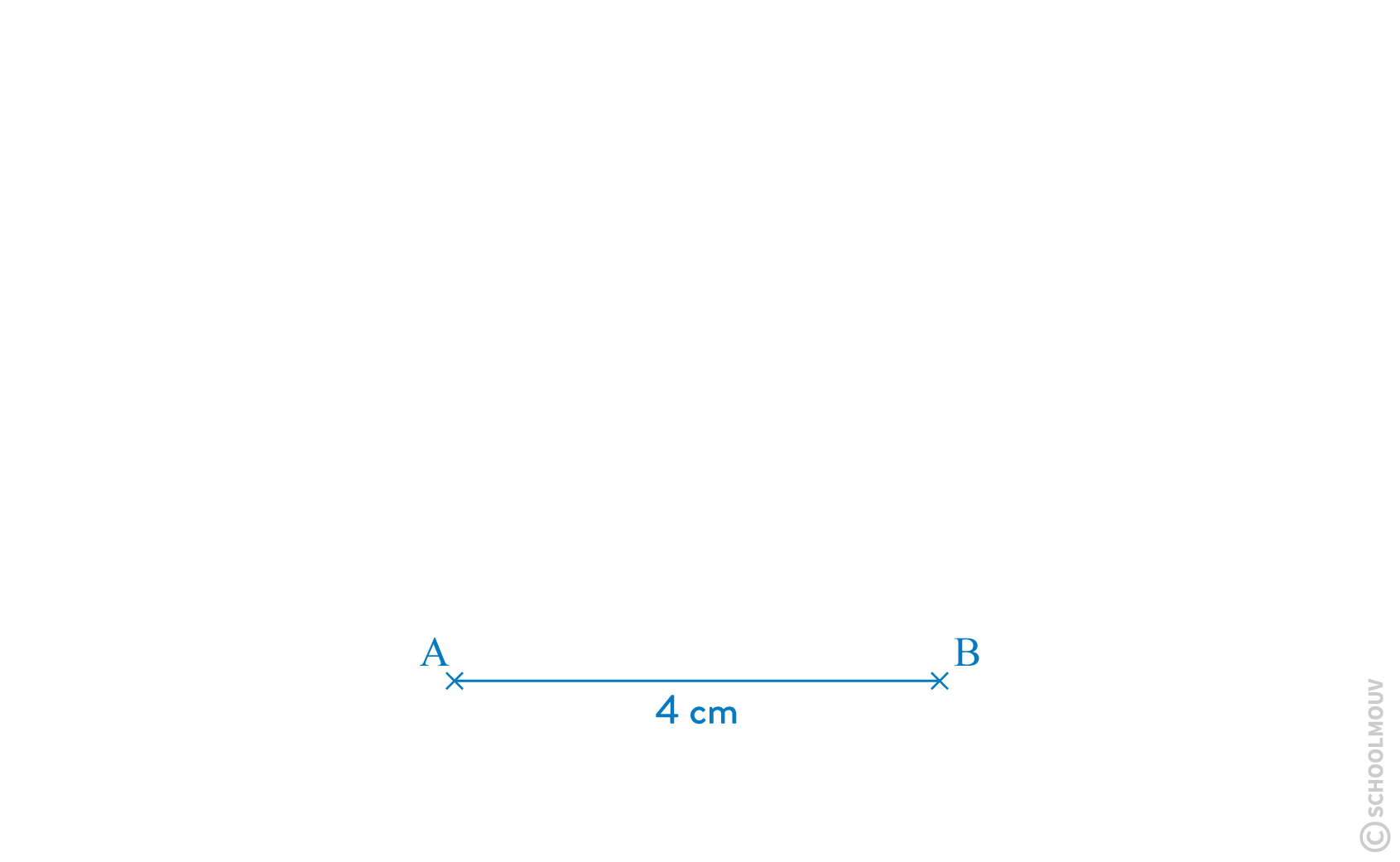 étapes pour tracer un triangle à partir de la mesure de 2 côtés et d’un angle