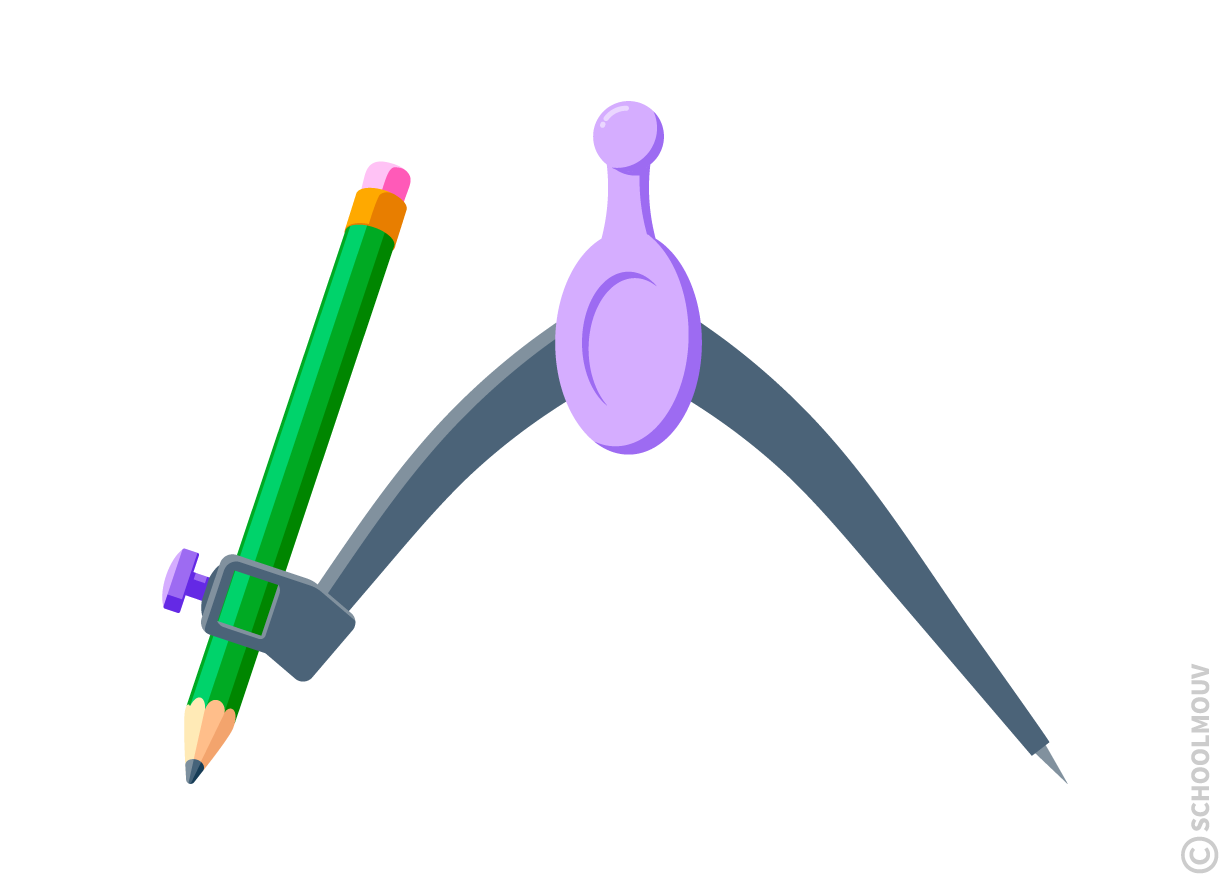 le compas permet de tracer des cercles ou de reporter des longueurs pour mesurer des distances entre des points