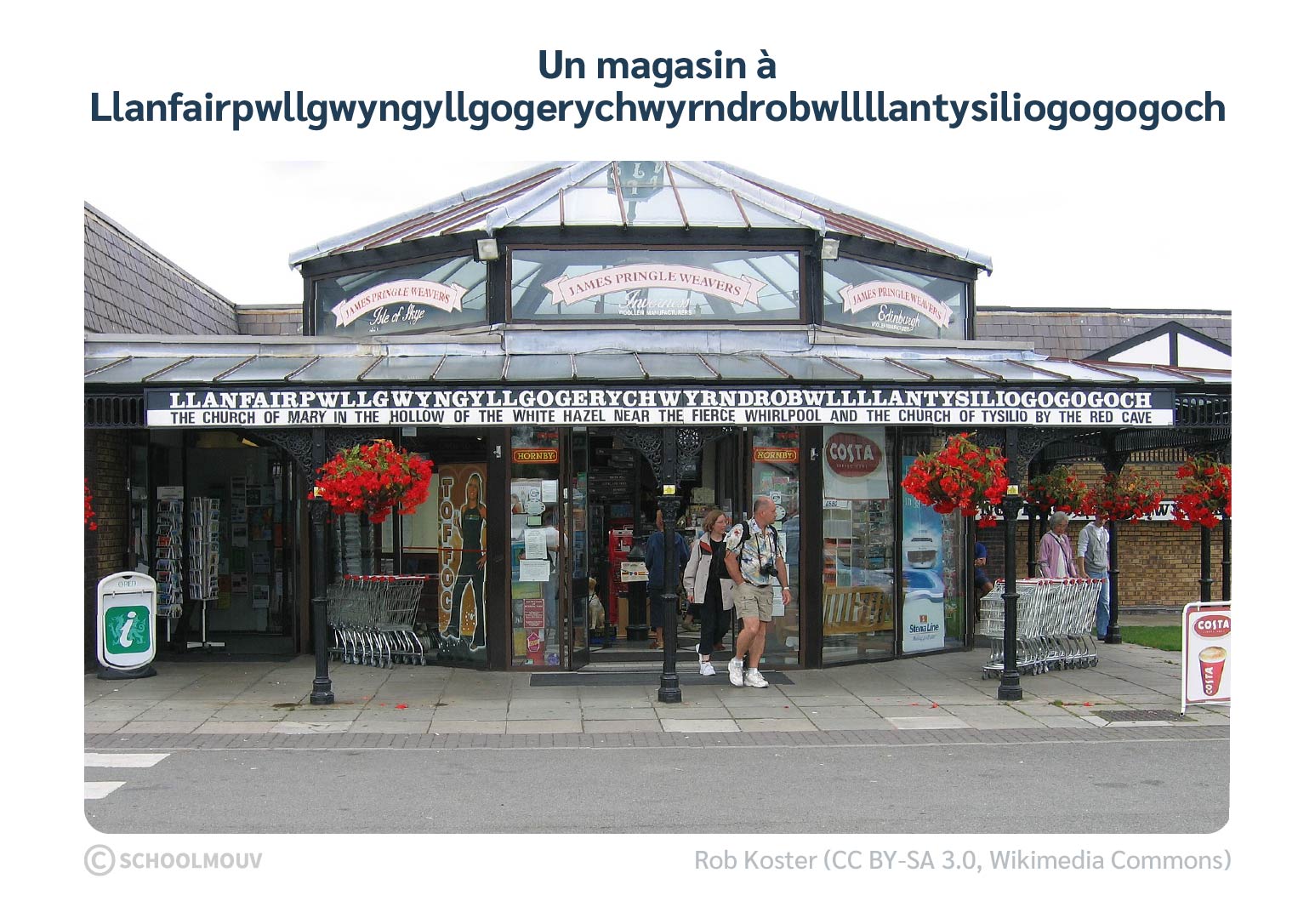Le village de Llanfairpwllgwyngyllgogerychwyrndrobwllllantysiliogogogoch au Pays de Galles