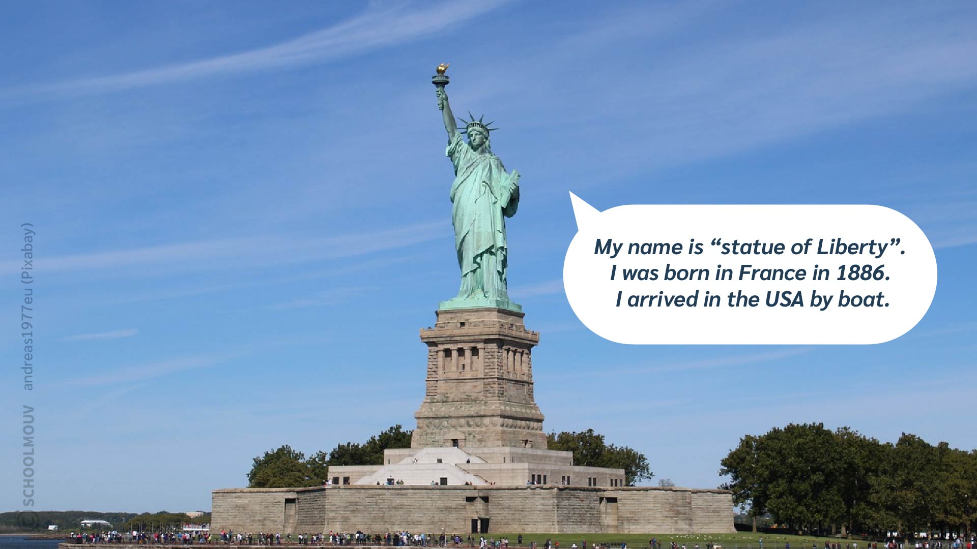 statue de la Liberté New York anglais Liberty