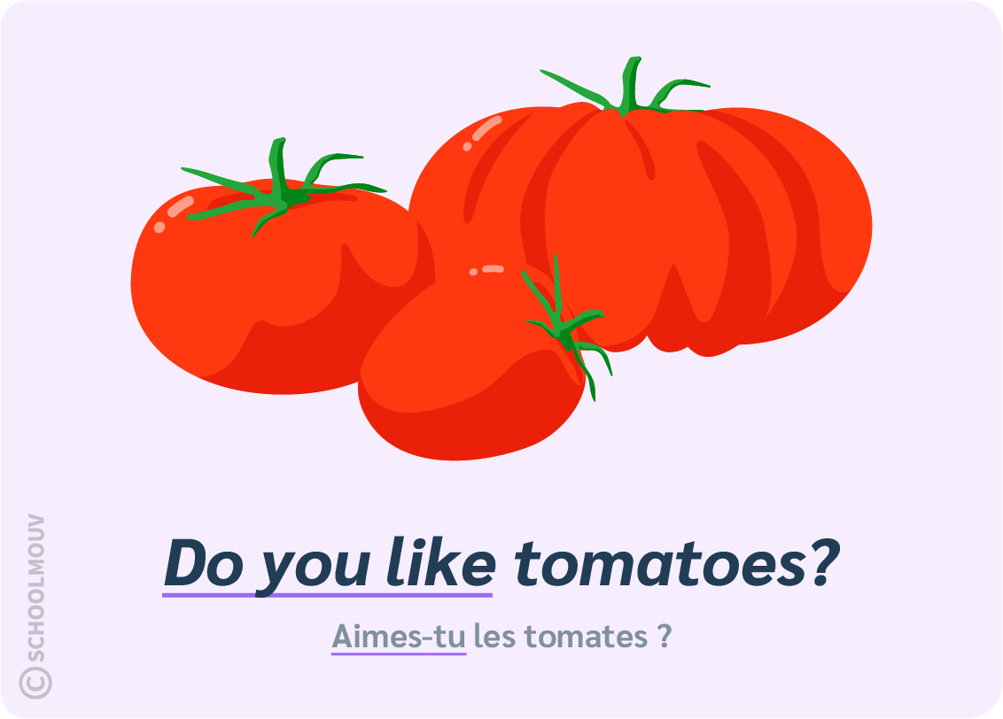 Demander quels aliments on aime en anglais avec l’expression Do you like?