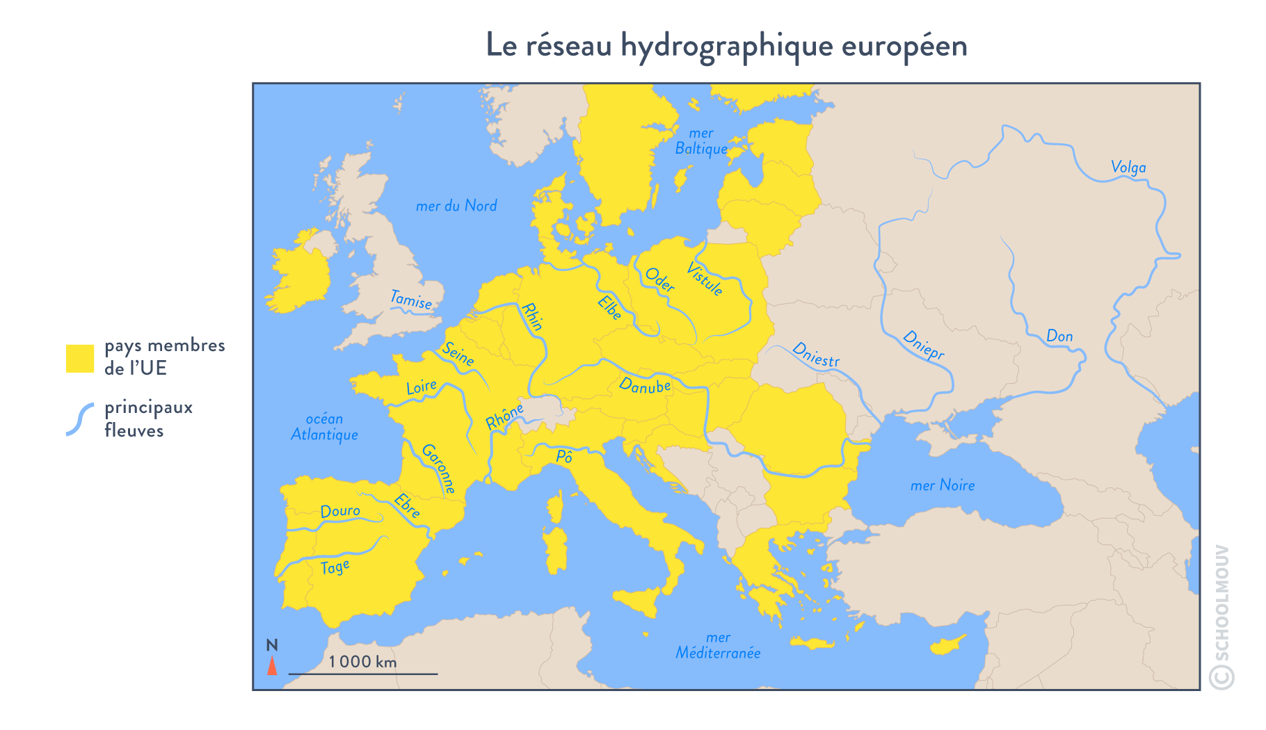 Le réseau hydrographique européen - Géographie - Terminale - SchoolMouv