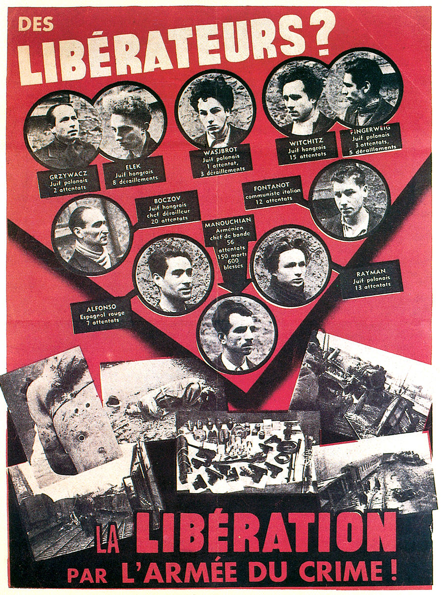 Affiche de propagande dénonçant les résistants