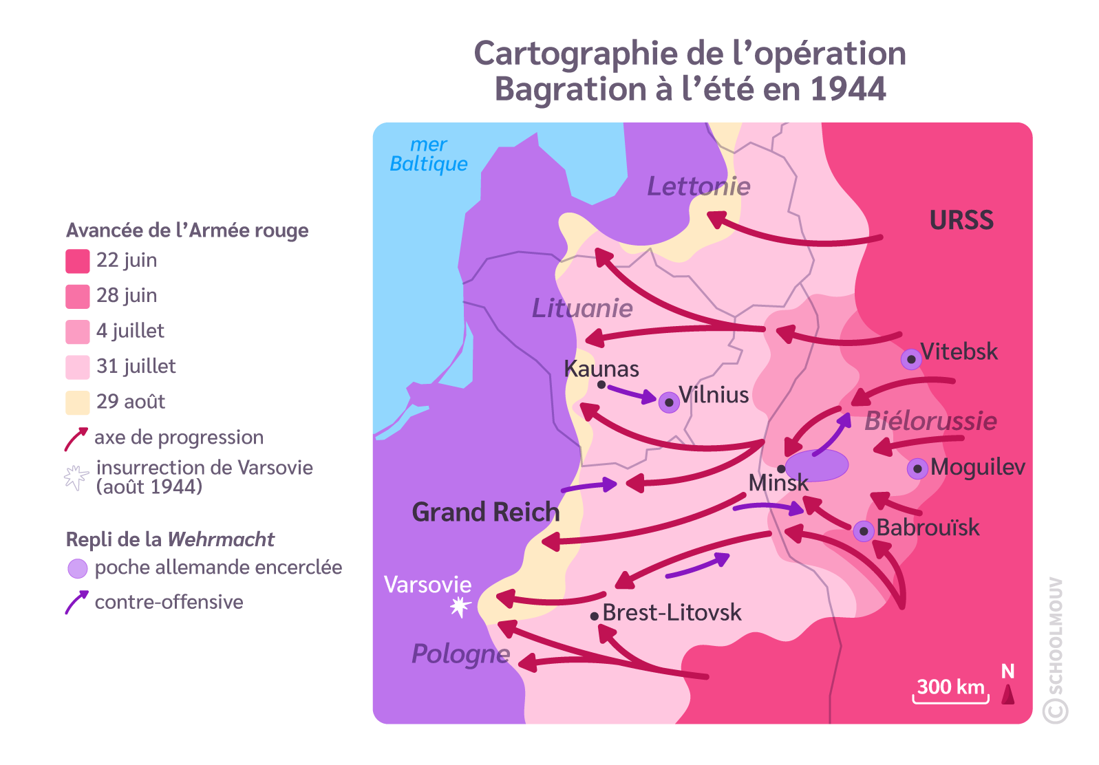 Carte de l’opération Bagration