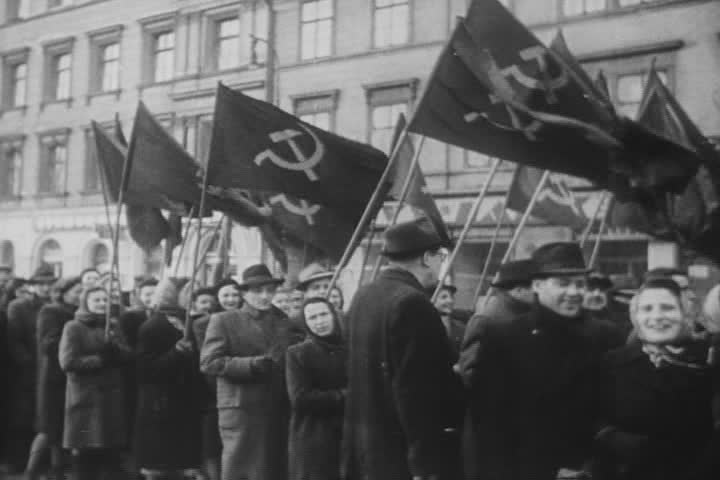 Manifestation pro-communistes à Prague le 18 septembre 1947