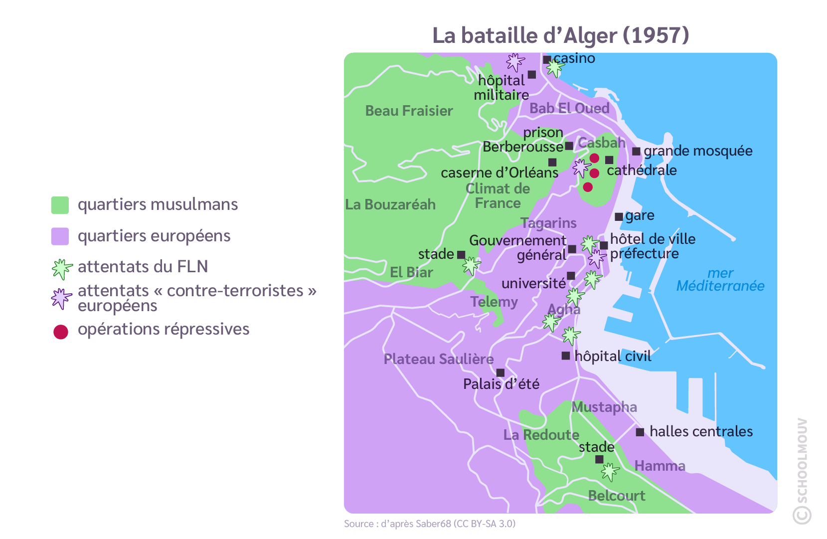 carte de la bataille d’Alger