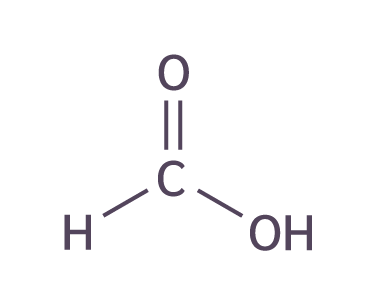 Formule de l’acide méthanoïque