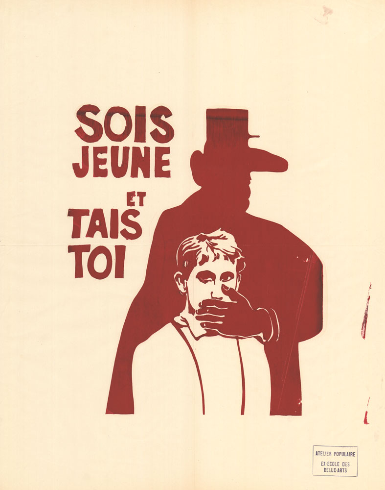 Affiche de contestation lors des évènements de Mai 68